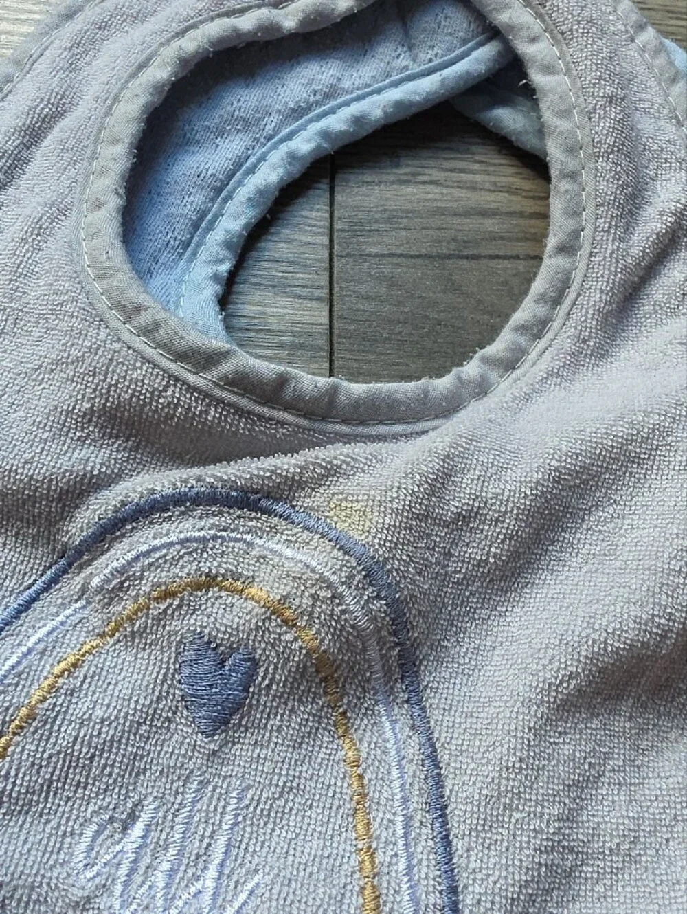 3/$6 Baby Boys Soft Terry Bibs Set - Blue & Light Gray